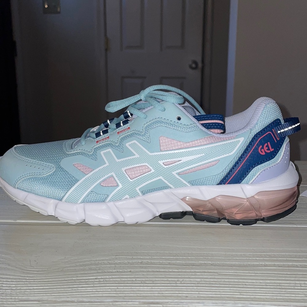 Blue cloud ASICS Gel women’s running shoes